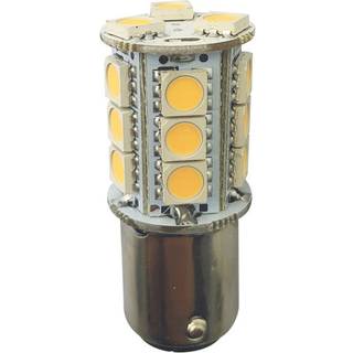 LED-pære 1852-Marine, 10 - 36 V DC, 2.4 W, Ø23 x 46.5 mm, BA15D, med varm hvidt skær, 2-pack