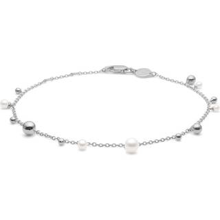 Mads Z - Bubbles n' Pearls armbånd i sølv med hvide perler