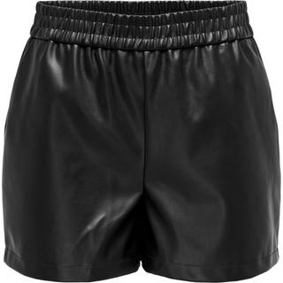 Jdyalaia Mellemhøj Talje Regular Fit Imiterede Lædershorts