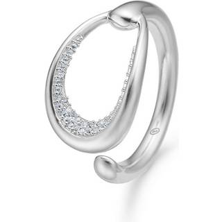 Mads Z - Ellipse ring i sølv m zirkonia