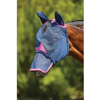 Weatherbeeta - Fluemaske, Comfitec Deluxe Durable Meshmaske med næse - PONY / Lilla/Sort