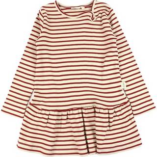 Petit Piao Chili Pepper/dark Off White Stribet Kjole Modal