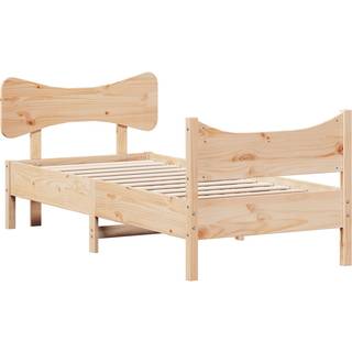 Sengeramme Uden Madras Massivt Fyrretræ - Fyrretræ naturlig / 75 x 190 cm