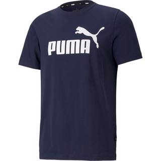PUMA Herren T-Shirt blau Baumwolle & Mix unifarben
