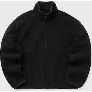 Relaxed Sherpa Half Zip Jacket - Black - XXL