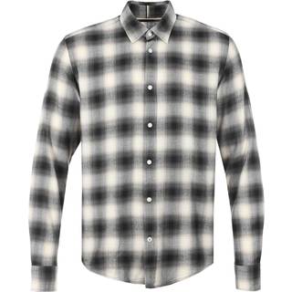 BOSS C Liam Check Long Sleeve Shirt Grey
