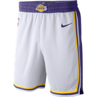 Los Angeles Lakers Nike NBA Swingman-shorts til mænd - hvid - XL