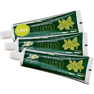 Green Beaver All Natural Organic Tandpasta Vegansk Fluoridfri & Glutenfri Tandpasta Spearmint Flavor 75ml 3 Pack