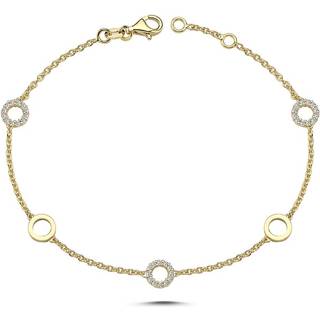 Ayla - Armbånd i 14 kt guld med i alt 0,27ct