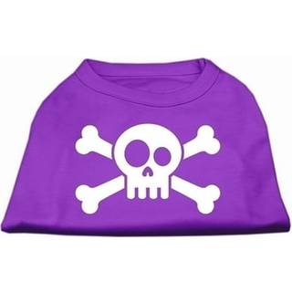 Skull Crossbone Screen Print Shirt Purple XXL
