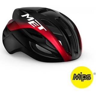 MET Rivale MIPS cykelhjelm Black/Red Glossy - Hjelmstørrelse 52-56 cm