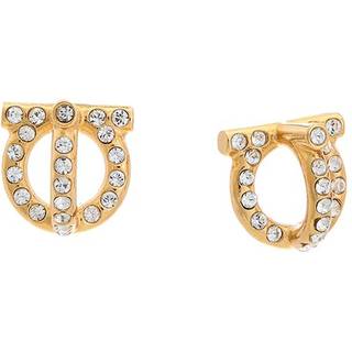 Ferragamo Gancini crystal-embellished earrings - gold - One Size