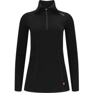 Aclima Women's WarmWool Polo Jet Black/Marengo/Gold Flame, S