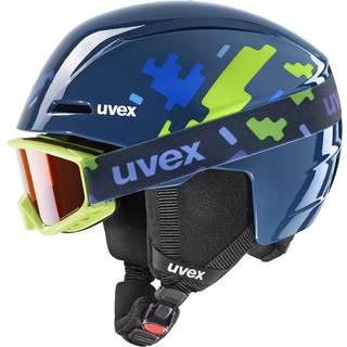 Uvex Viti Set, skihjelm + skibriller, junior, mørkeblå