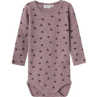 Name It Purple Dove Hjerter Body Merinould