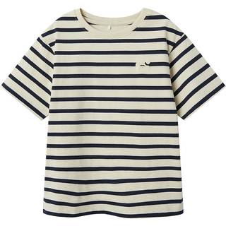 Name It T-shirt Hvid Swan Med Striber