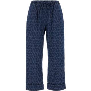 Valentino Toile Iconographe cropped jeans - blue - XXS