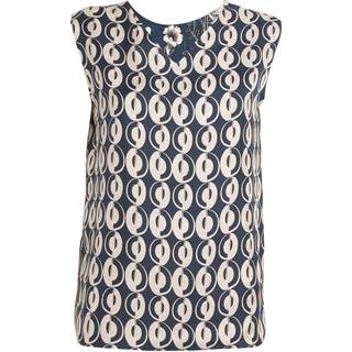 &#39;S Max Mara Timetop printed silk top - blue - L-XL