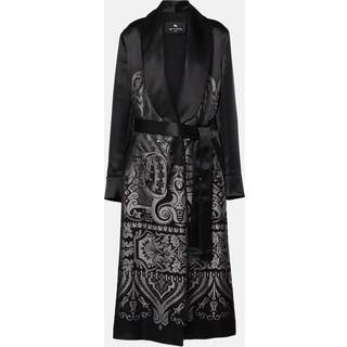Etro Silk-blend belted coat - grey - S