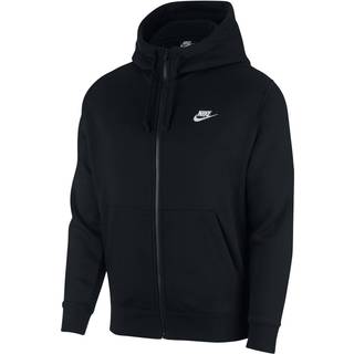 Nike Club Fleece-hættetrøje med lynlås til mænd - sort - S