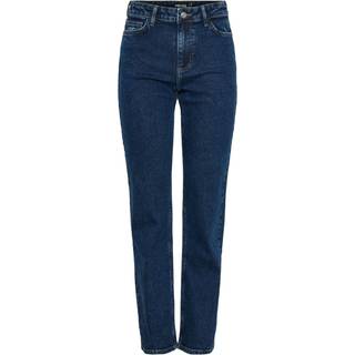 Pieces Pckelly Mw Straight Jeans Dark Blue Denim 29/32