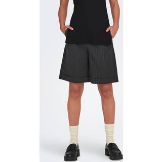 ONLY dame shorts ONLCANA - Dark Grey Melange WHITE PINSTRIPE - S