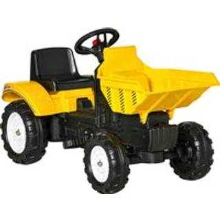 HOMCOM Kids Ride on Tractor No Power Pedal Go Kart with Manual Control Bucket for 3-6 Years Old Aosom UK