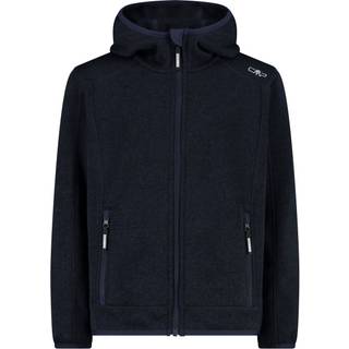 CMP Boy's Jacket Fix Hood Jacquard Knitted Fleecejakke Børn størrelse 128 farve sort
