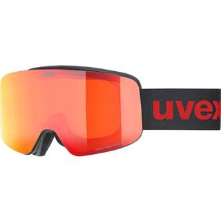 Uvex pwdr FM, skibriller, junior, sort/rød