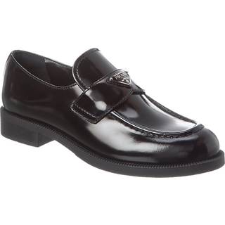 Women's Brushed Leather Loafers in Black - 39.5