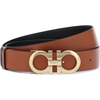 Ferragamo Gancini reversible leather belt - brown - 90CM