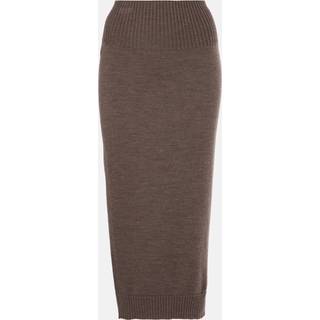 Max Mara Melk virgin wool midi skirt - brown - XL