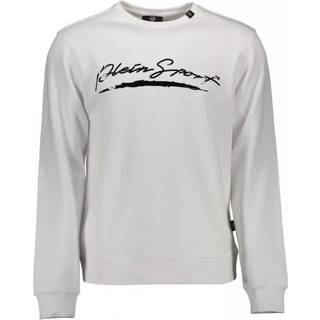 Plein Sport White Cotton Men Sweater
