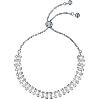 Ted Baker Silver Isabela Crystal Baguette Slider Bracelet - Silver - Adjustable