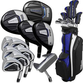 Wilson Staff Player Fit Herre Golfsæt - Blue/Black/White - Højre - DR, FW, 4H, 5H, 6-9, PW, SW, Putter - Wilson PlayerFit Regular Grafit