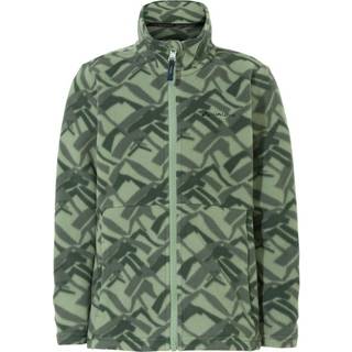 Vaude Kid's Pulex All-over-Print Jacket Fleecejakke Børn størrelse 104 farve olivengrøn/grøn