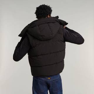 G-Startil mænd. D25346-D518-6484 G- Whistler Padded Hooded Vest 2.0 sort (XL), Casual, Polyester