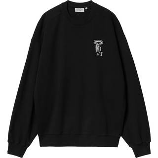 Sweatshirt Carhartt WIP Cross Screw Sweat UNISEX Black/ White L - White - L