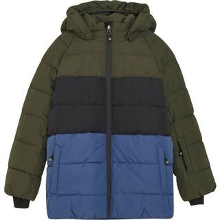 Color Kids Kid's Ski Jacket Colorblock Quilt Syntetisk jakke Børn størrelse 122 farve olivengrøn