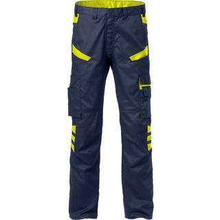 Fristads 129484 Bukser 2552 / Arbejdsbukser Marine/Hi-Vis gul D104
