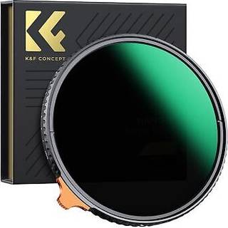 K&F Concept 82mm Putter Variable ND-filter ND2-ND400 (1-9 stop) 28 Multi-lags bel?gning Importer AGC Glass Justerbart neutral densitetsfilter til