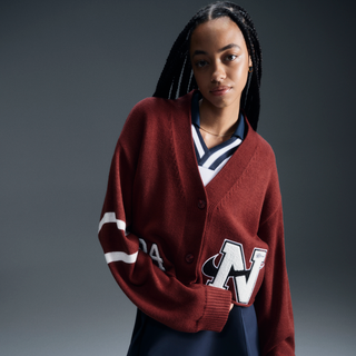 Sweater Nike x YOON Women&#39;s Cardigan Dark Team Red/ Phantom XL - Phantom - XL