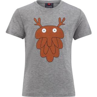 Ulvang Kids' Piny Grapich Tee Grey Melange/Mango, 116
