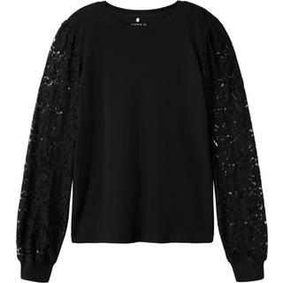 Name It Black Blondeærmer Bluse