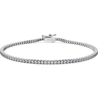 Eternity Tennis Armband, Im Labor gezüchtete Diamanten 1,5 ct tw, Runde Form, 18K Weißgold