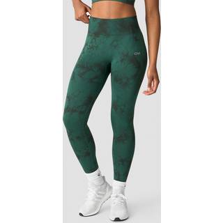 Define Seamless Tie Dye Tights Hunter Green
