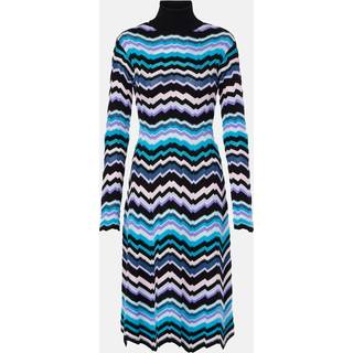 Missoni Zigzag knitted turtleneck midi dress - multicoloured - L