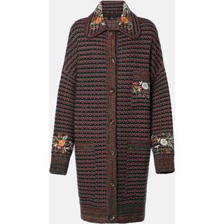 Etro Embroidered coat - brown - XL