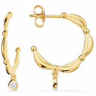 Scrouples øreringe med cubic zirkonia i forgyldt