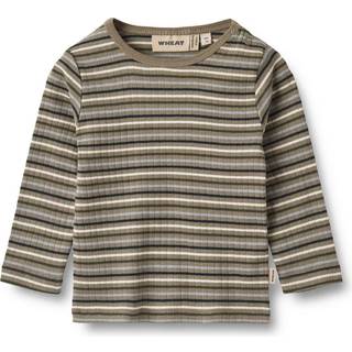 Wheat Langærmet T-shirt Stig Multi Stripe 92 cm  Creme  92 cm  mand